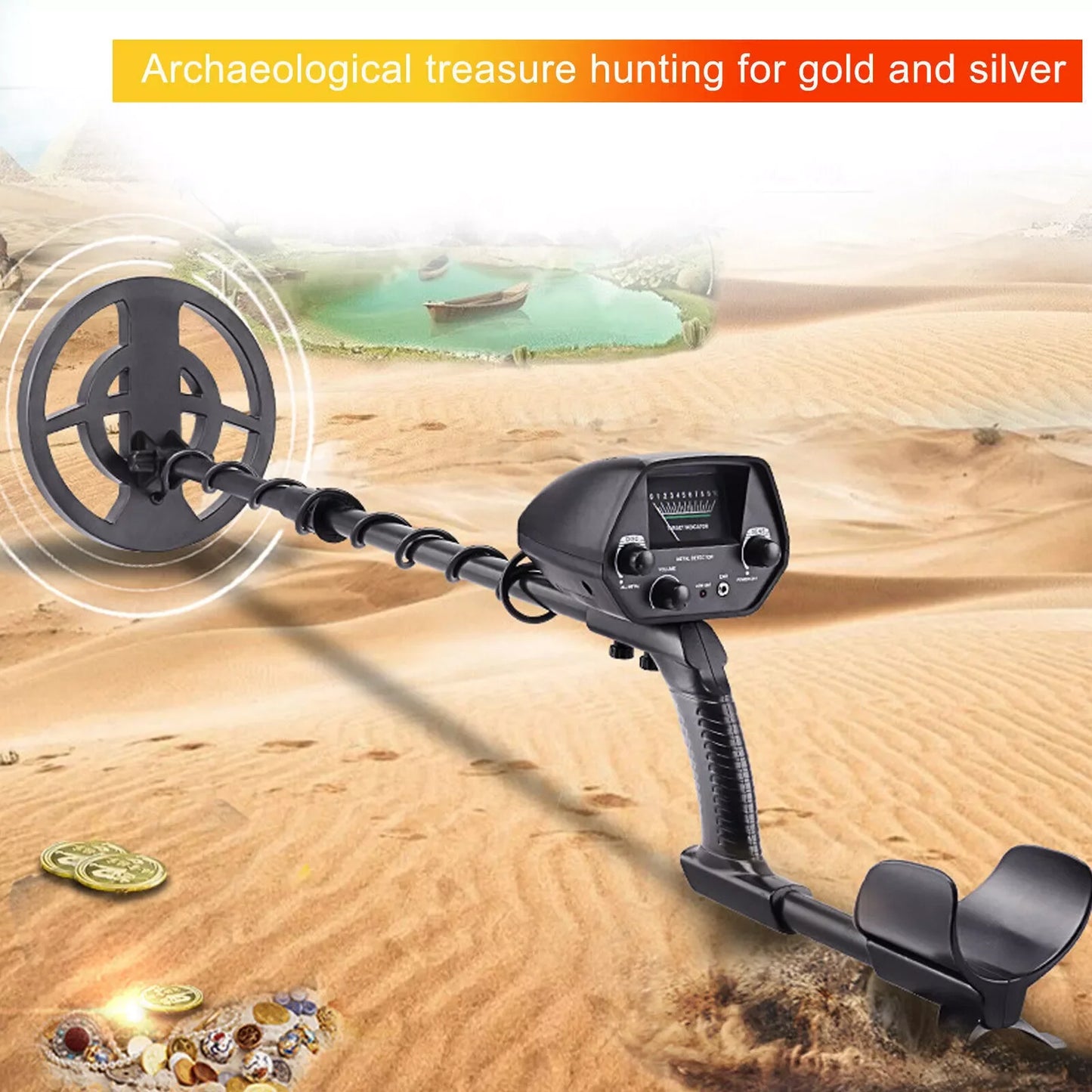 High Accuracy Waterproof Metal Detector for Treasure Hunting