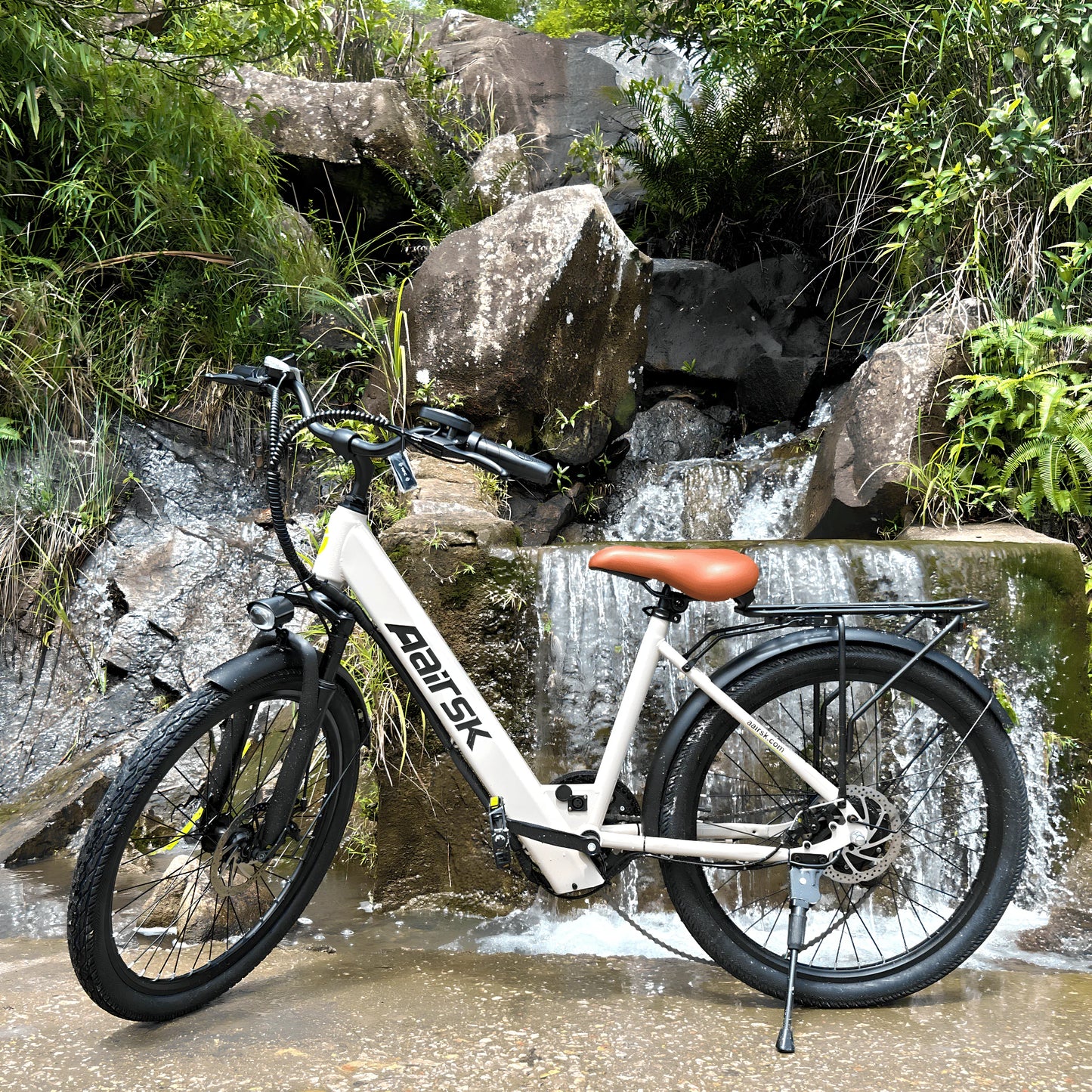 Electric Bike Adults 40Miles 23MPH Commuting Electric Mountain Bike 468Wh Lithium Battery,7-Speed,24" Tire Front Fork Suspensio