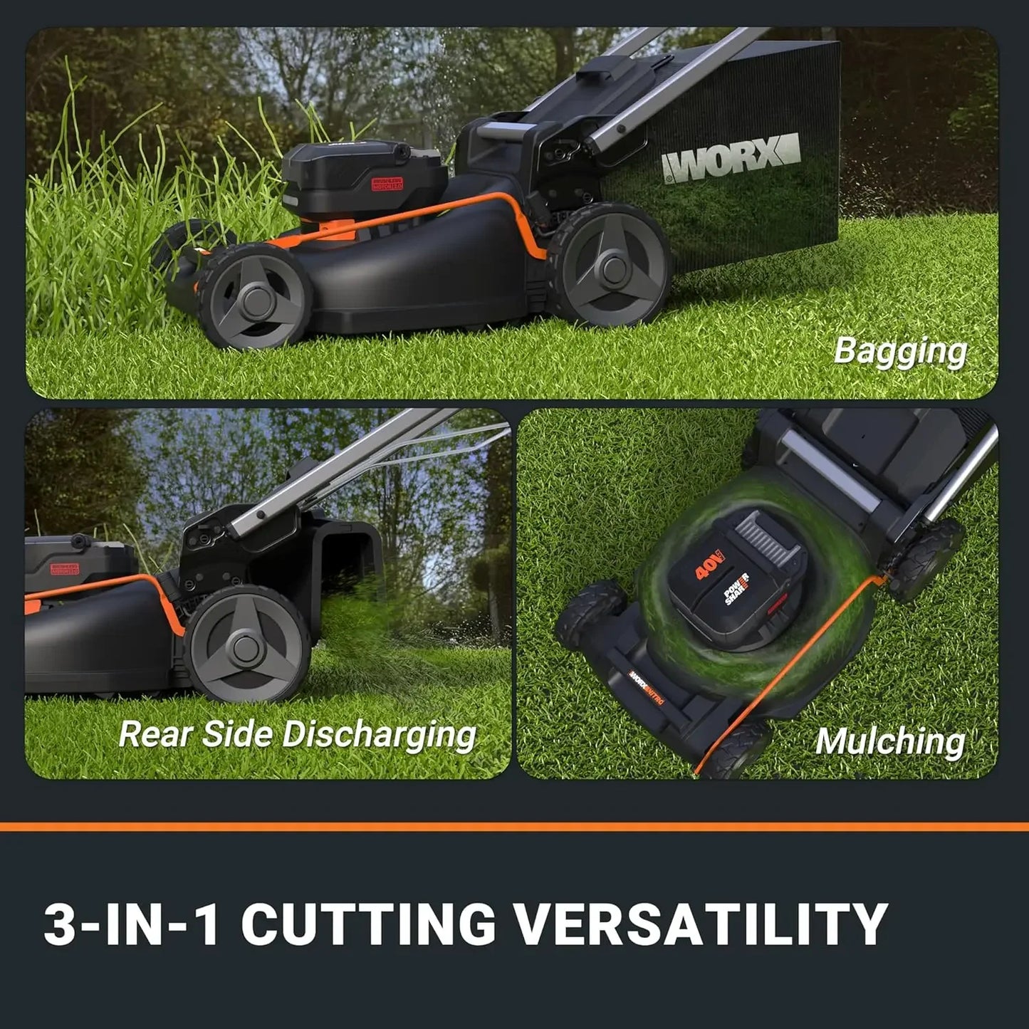 Nitro 40V Cordless Lawn Mower With Aerodeck Intellicut