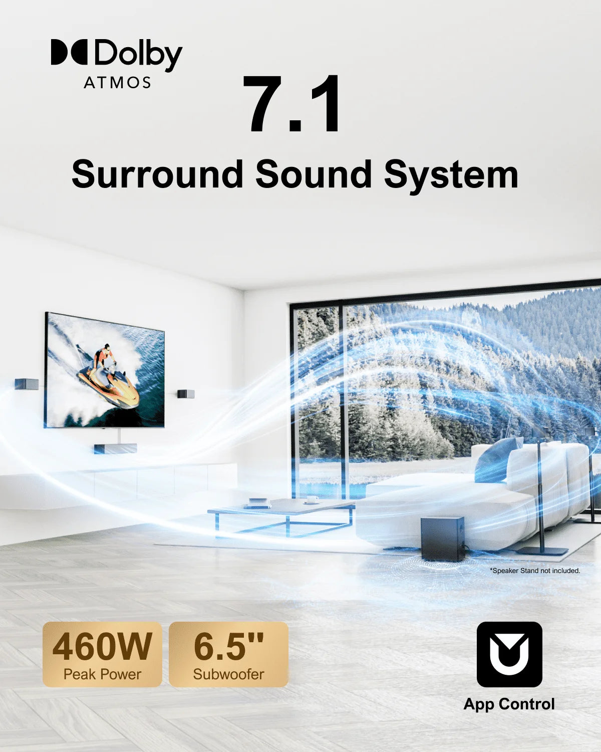 Ultimea Immersive Dolby Atmos Soundbar With App Control Subwoofer