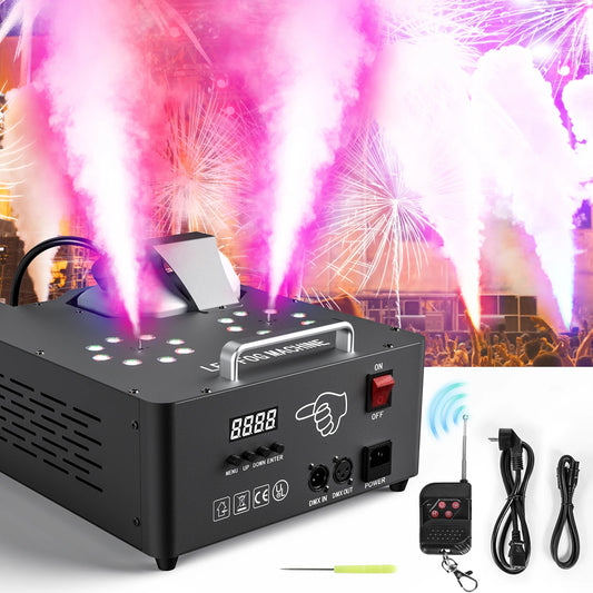 Fieryzeal Adjustable Fog Machine for Colorful Stage Effects
