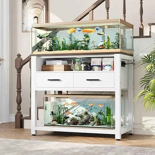 Heavy Duty Aquarium Stand With Metal Frame And Power Outlet