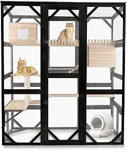 Outdoor Cat Enclosure Walk In Kitty House For Cats Patio