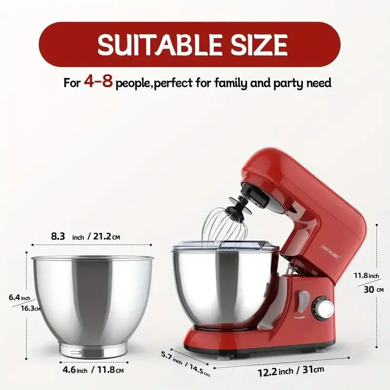 Cheftronic 4.5-Quart Tilt-Head Stand Mixer with 6 Speeds