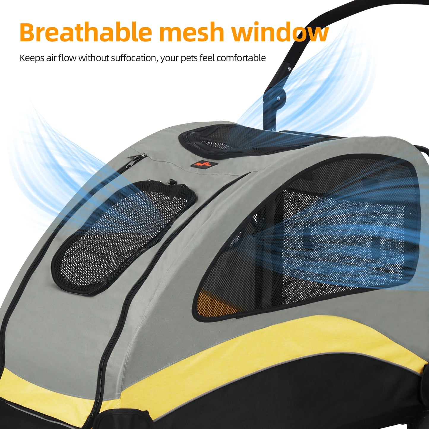 Portable Dog Stroller Four Wheel Foldable Travel Carrier