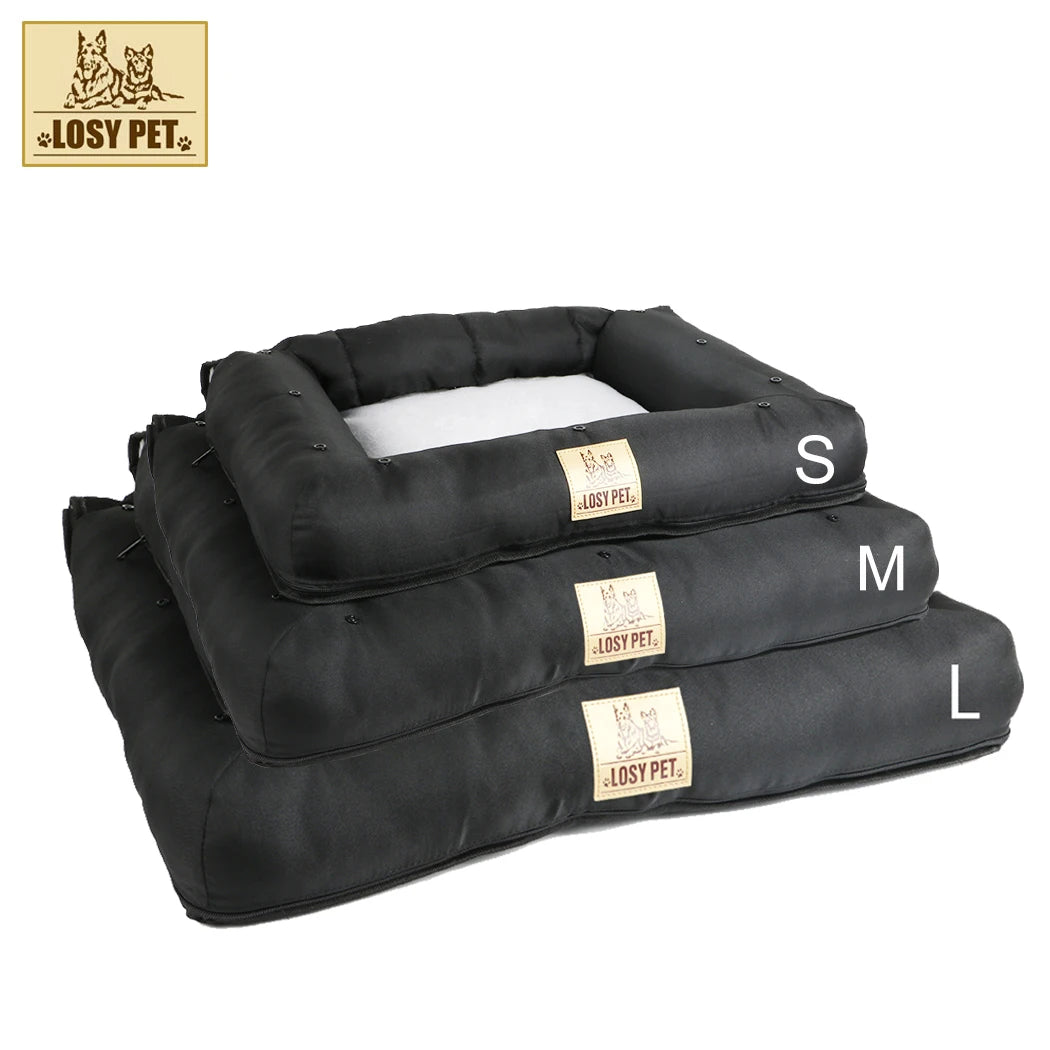 Convertible Water-Resistant Pet Car Seat Cushion With Removable Cover