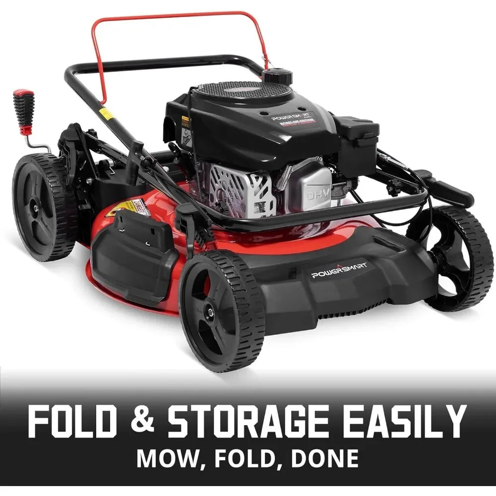 Gas Powered 3-In-1 Push Lawn Mower With Bagging System