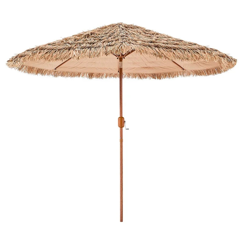 9-Foot Tiki Thatched Patio Umbrella with Tilt & Crank Lift | Tropical Outdoor Sun Shade