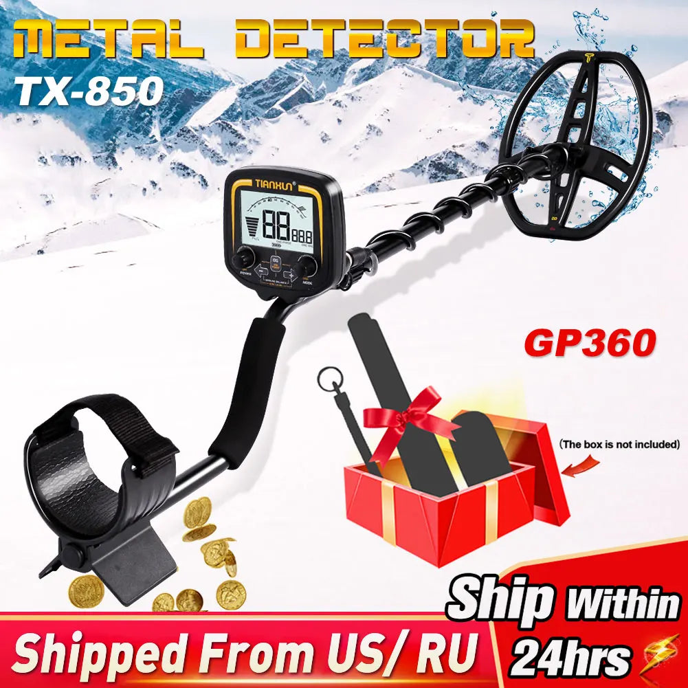 TX-850 Deep Metal Detector Nugget Hunter Pinpoint With 19 KHz