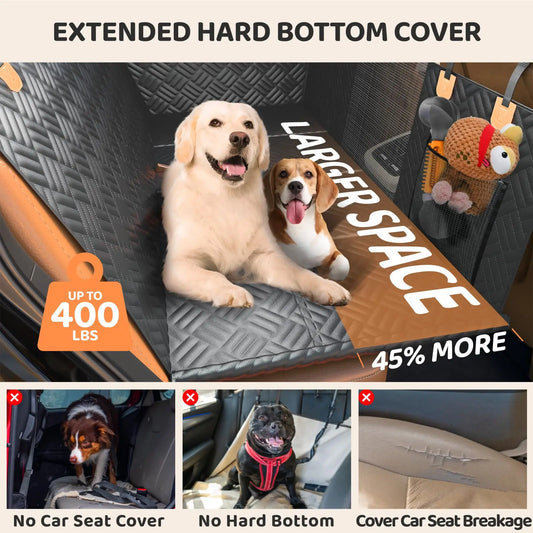 Rear Seat Dog Cover With Hard Bottom Extender Hammock