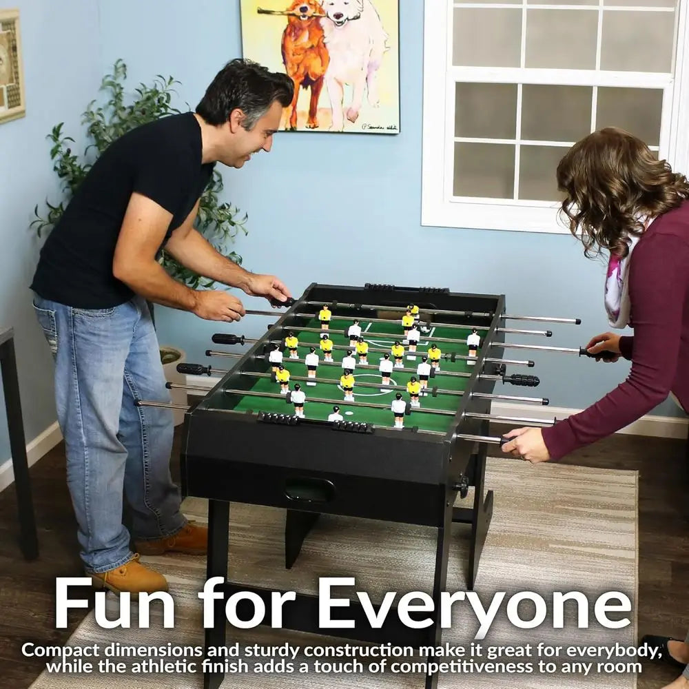 Foldable Foosball Table for Indoor Family Fun and Kids Playtime
