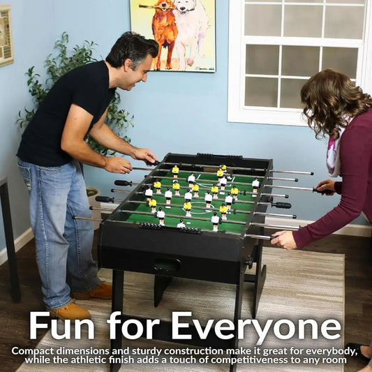 Foldable Foosball Table for Indoor Family Fun and Kids Playtime