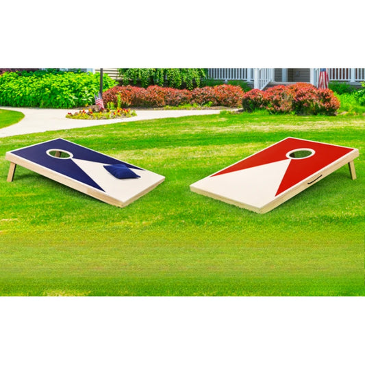 Solid Wood Cornhole Set with Toss Bags for Fun Games