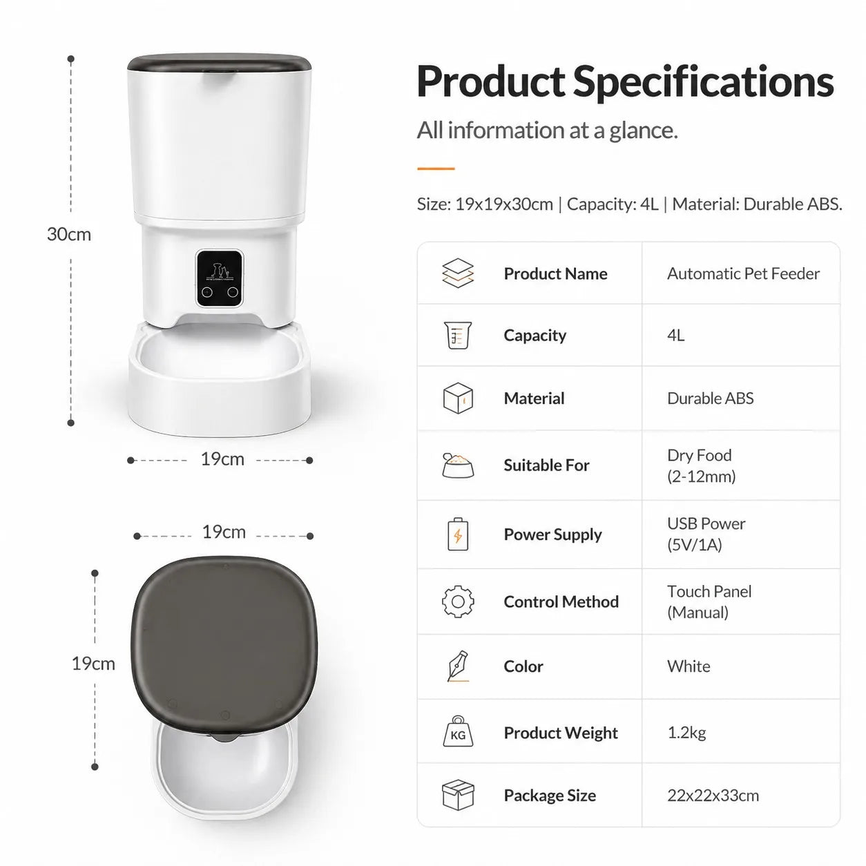 4L Smart Automatic Pet Feeder with App Control