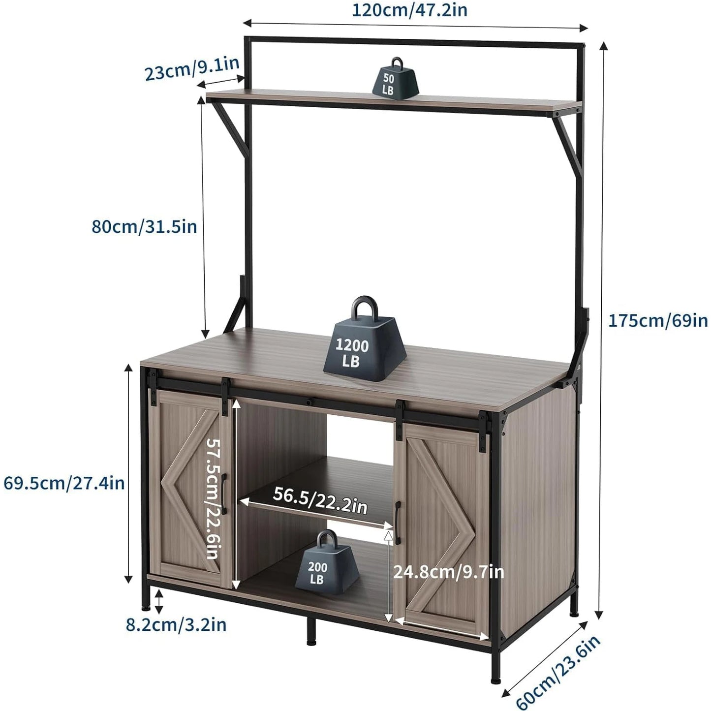 Heavy Duty Reptile Aquarium Stand With USB Power Outlet Terrarium