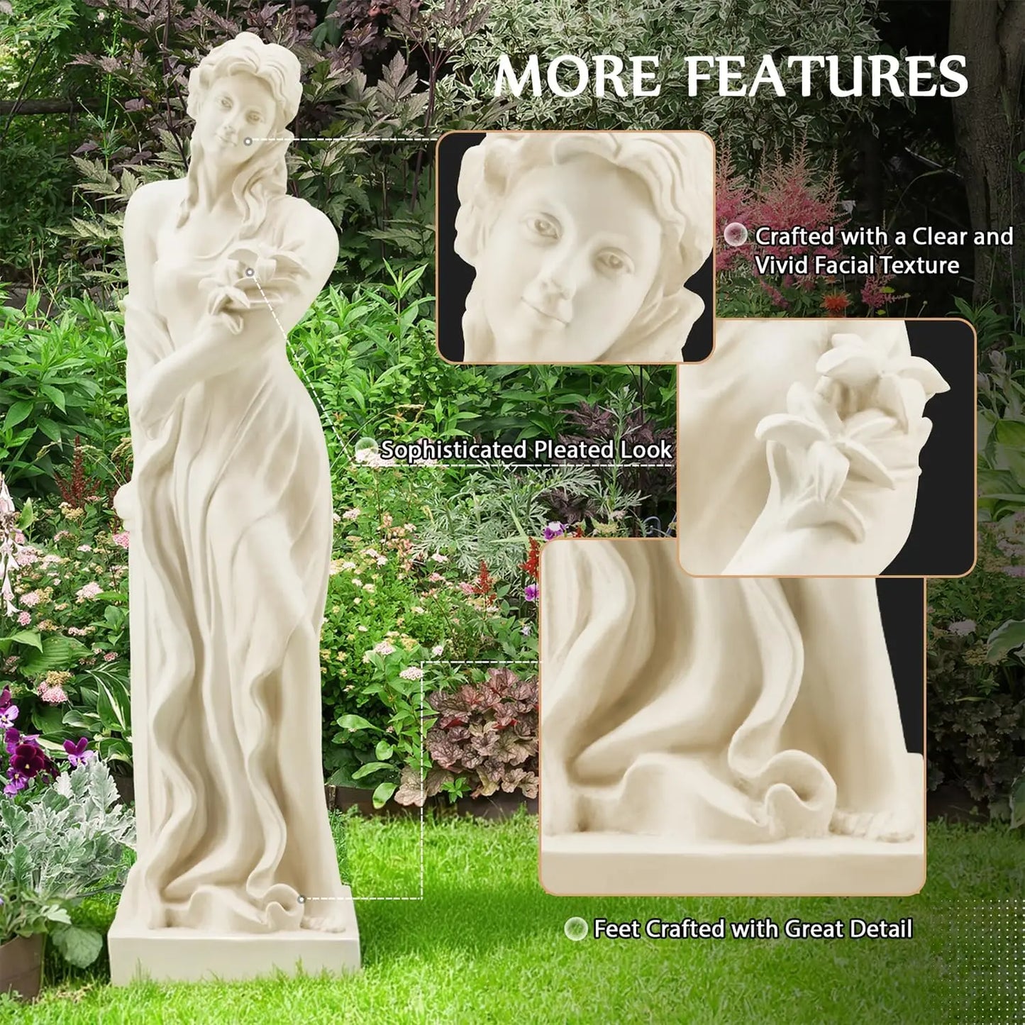 Nymph Garden Statue Goddess Of Spring Roman Style Outdoor Sculpture