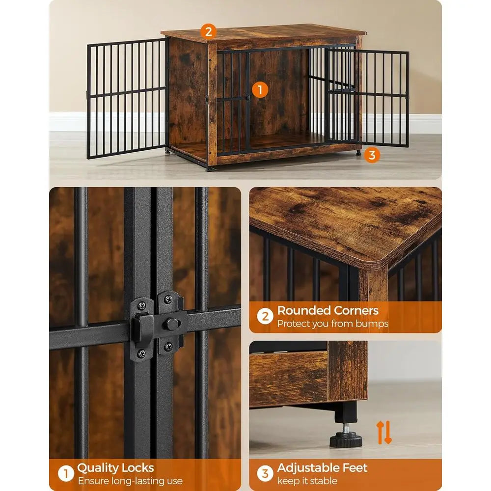 38.6-Inch Heavy-Duty Dog Crate Furniture End Table for Dogs Up to 70 lb