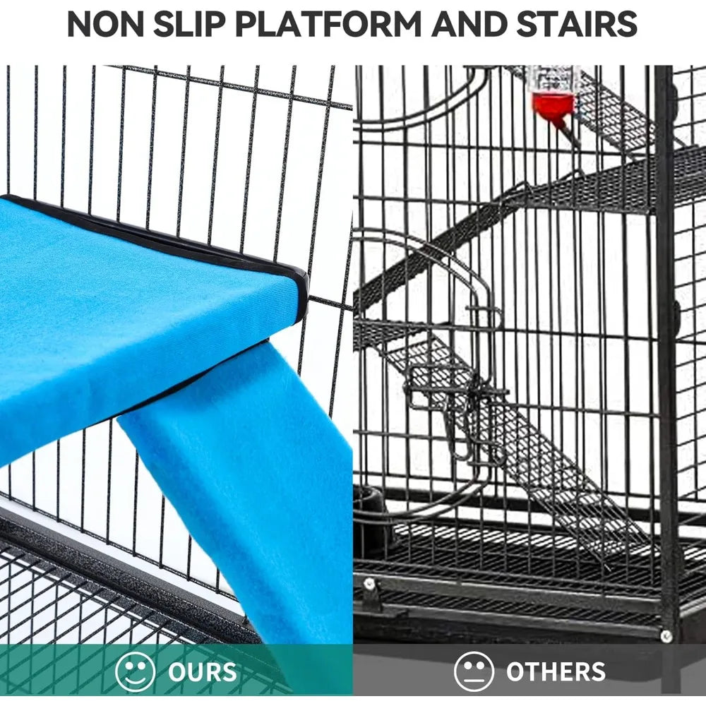 Metal Multi Tier Small Animal Cage For Rats Ferrets