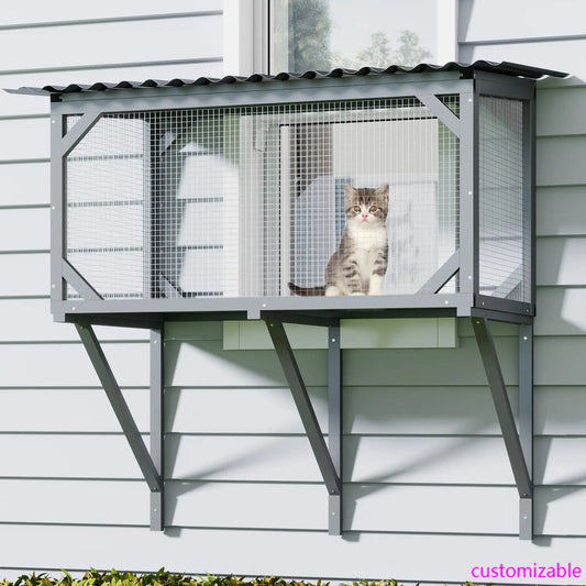 Catio Window Perch Hammock for Outdoor Cat Enjoyment