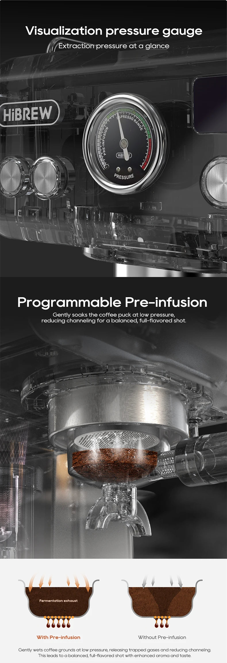 HiBREW H10A 20-Bar Semi-Automatic Espresso Machine