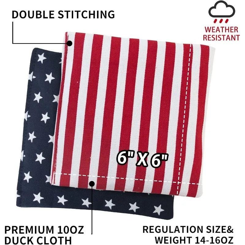 Wood Cornhole Boards Set, Indoor & Outdoor Corn Hole Games for Adults Kids, Corn Hole Sets with Carry Case & 8 Bean Bags