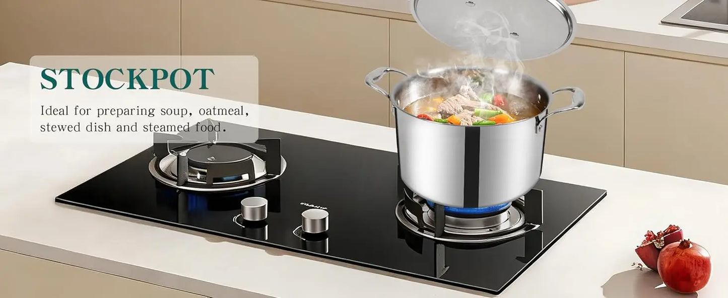 Pots And Pans Set Stainless Steel Cookware Induction Compatible Oven Safe