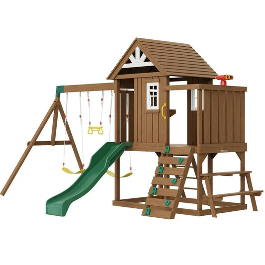 Wooden Swing Set 9 In 1 Outdoor Adventure Playground