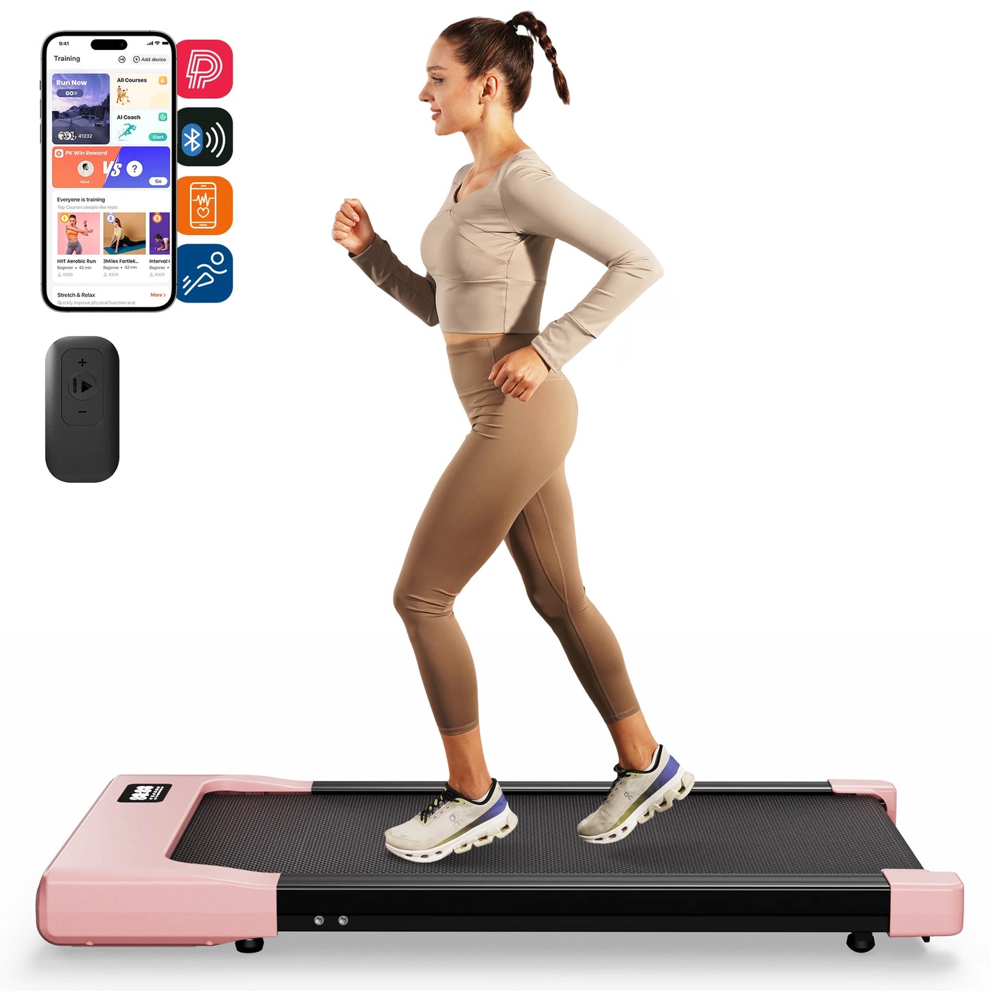 Portable Under Desk Treadmill with Remote Control for Home Office