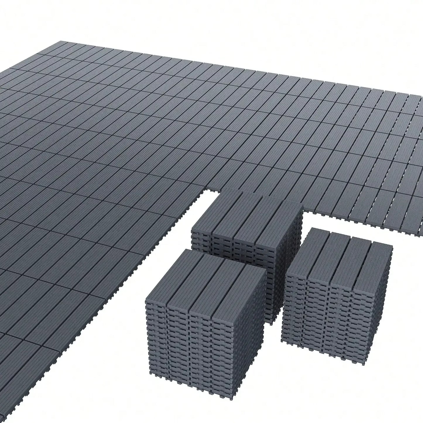 Interlocking Plastic Deck Tiles For Outdoor Patios And Balconies