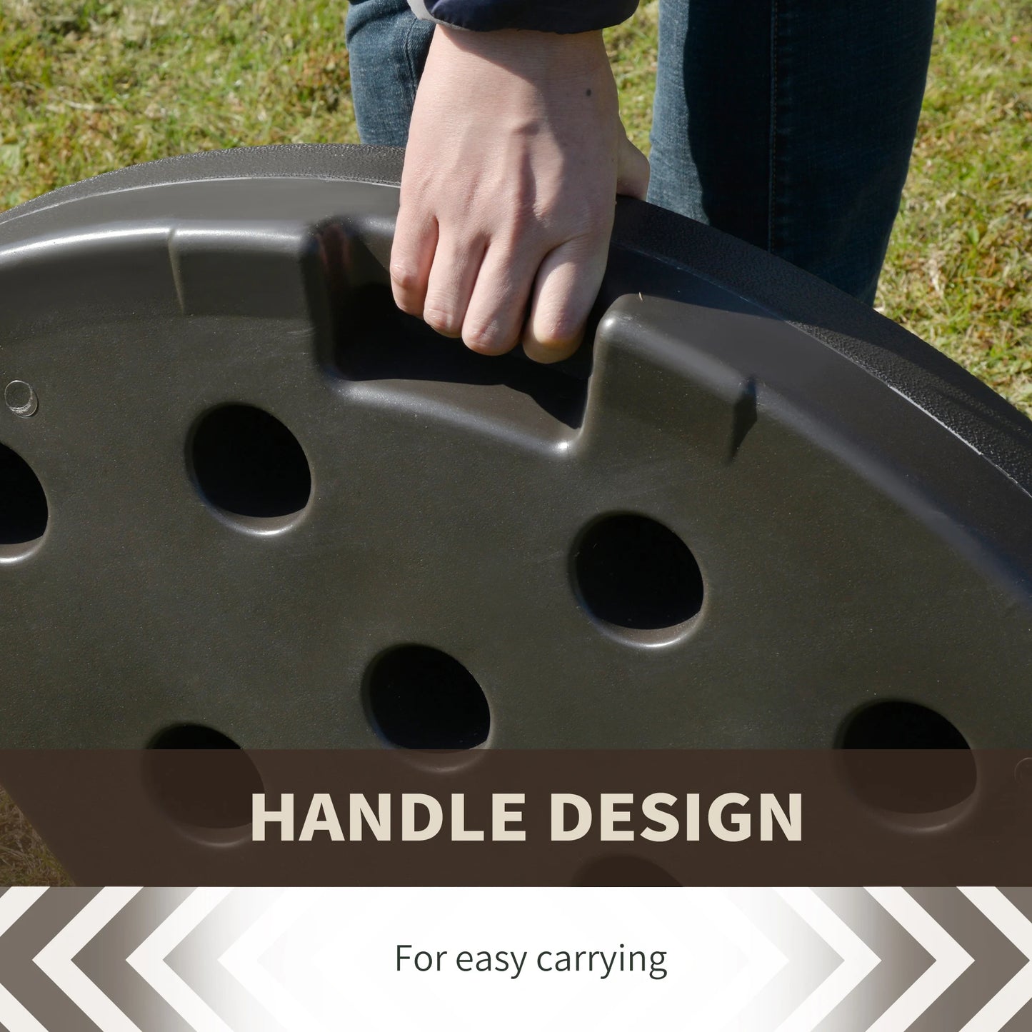 Heavy-Duty 4-Piece Cantilever Umbrella Base – Up to 220 lb
