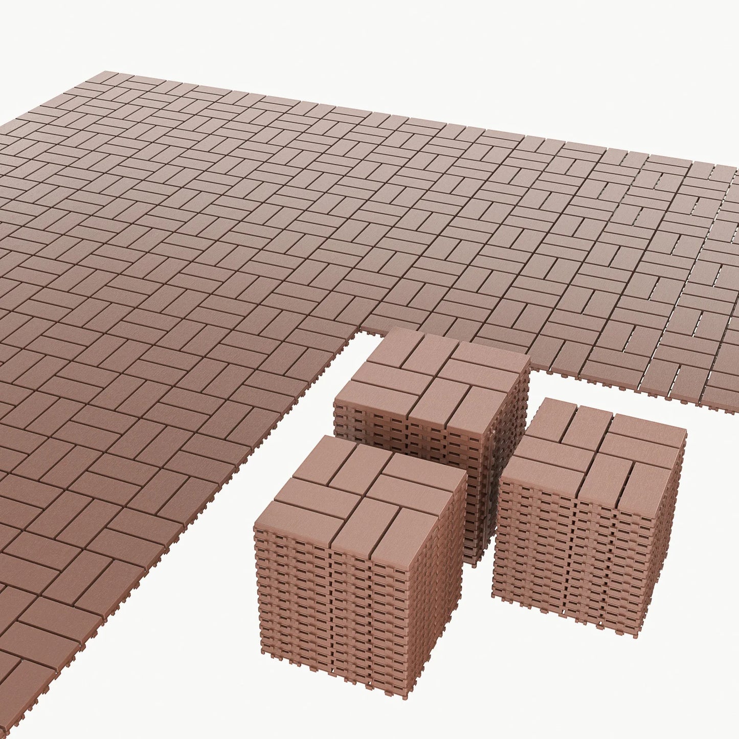 Plastic Interlocking Deck Tiles for Outdoor Patio and Poolside