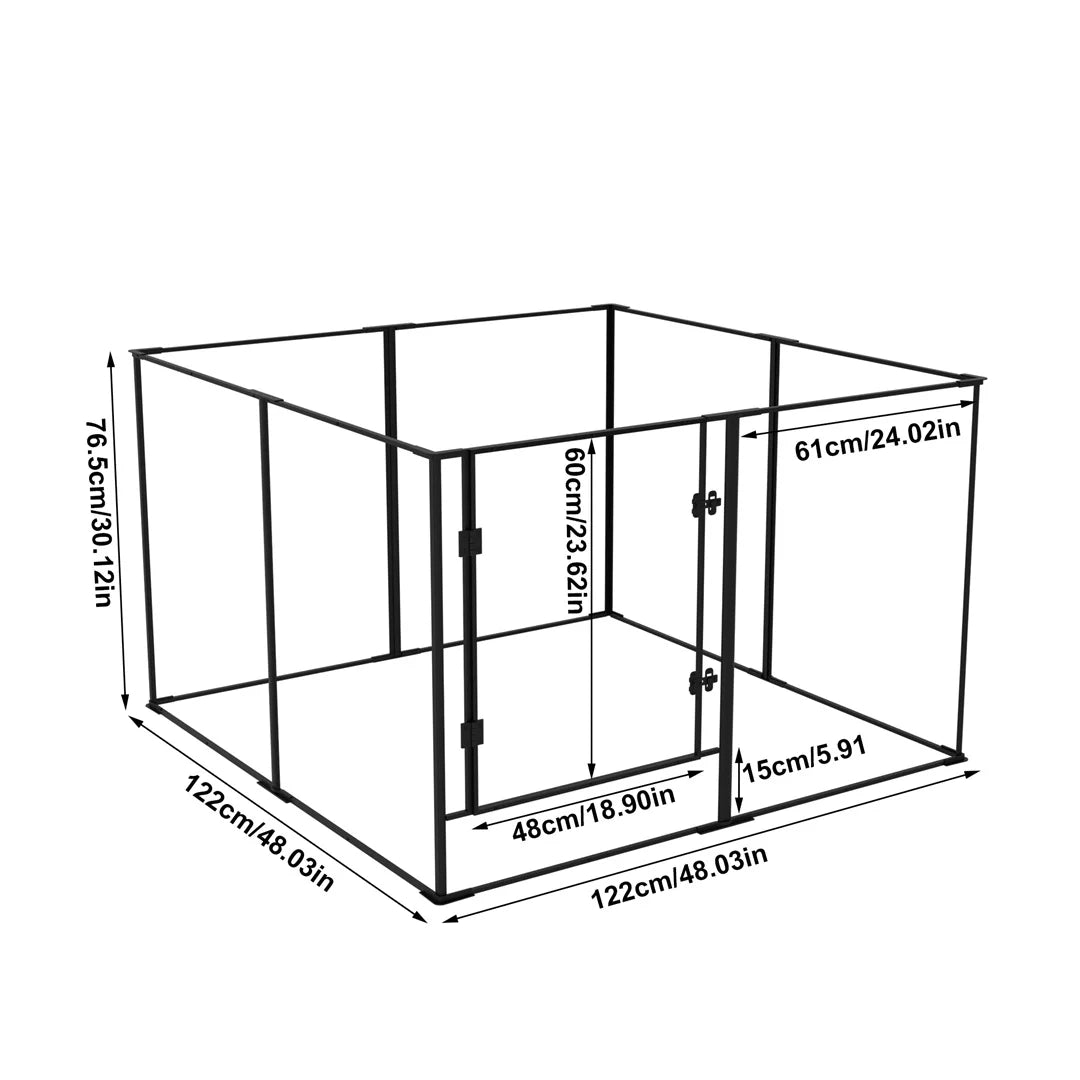 8-Panel Clear Indoor Pet Playpen – 24″ or 30″ High