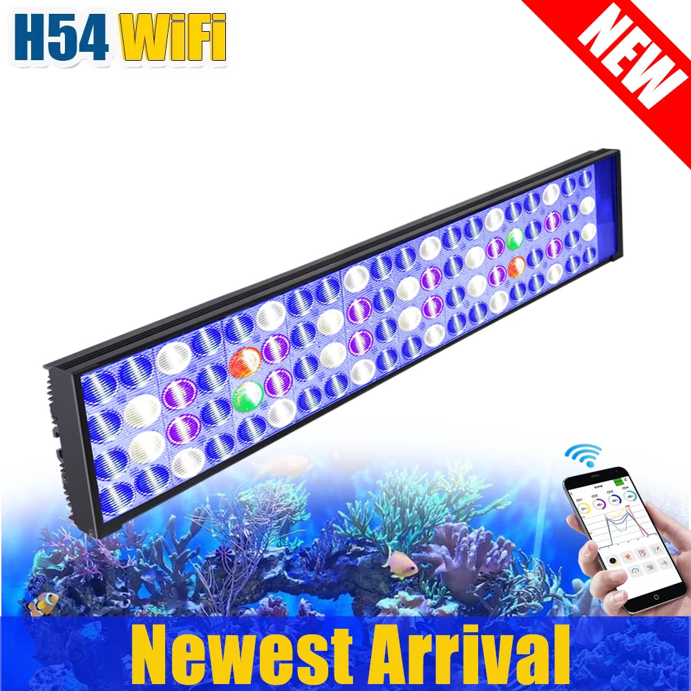 PopBloom WiFi LED Aquarium Light Full Spectrum Reef Corals
