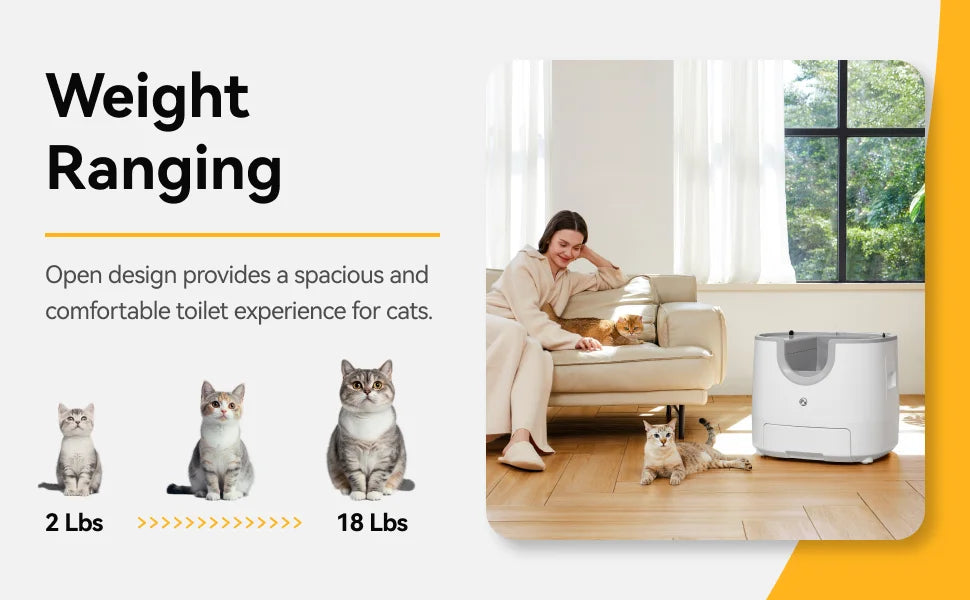 Furoomate Automatic Self Cleaning Cat Litter Box For Hygienic Freshness