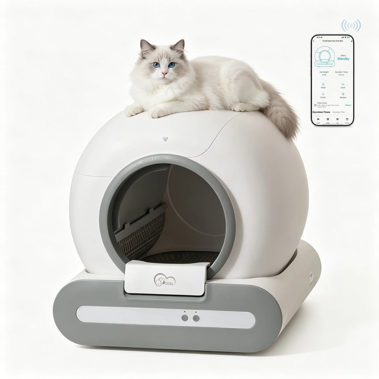 DOEL Smart Self-Cleaning Cat Litter Box With App And WiFi