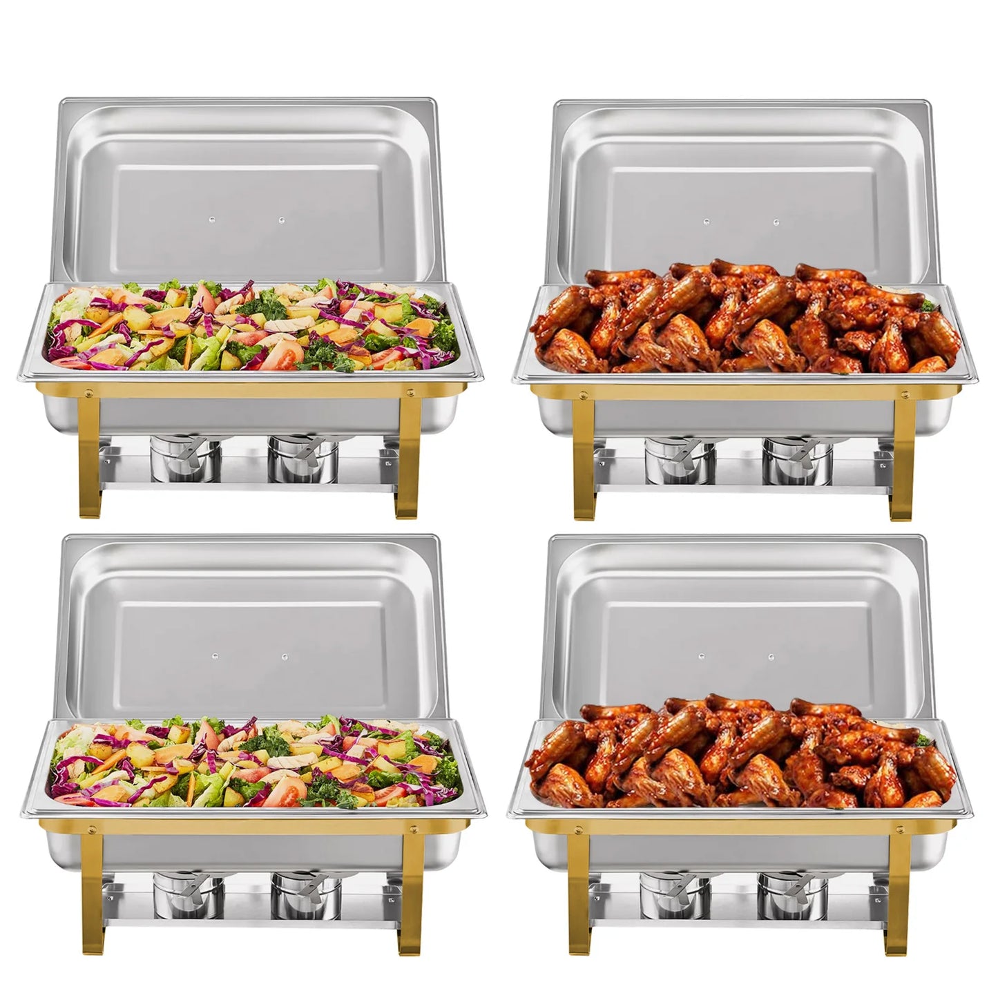 Stainless Steel Chafing Dishes Buffet Set For Catering And Events