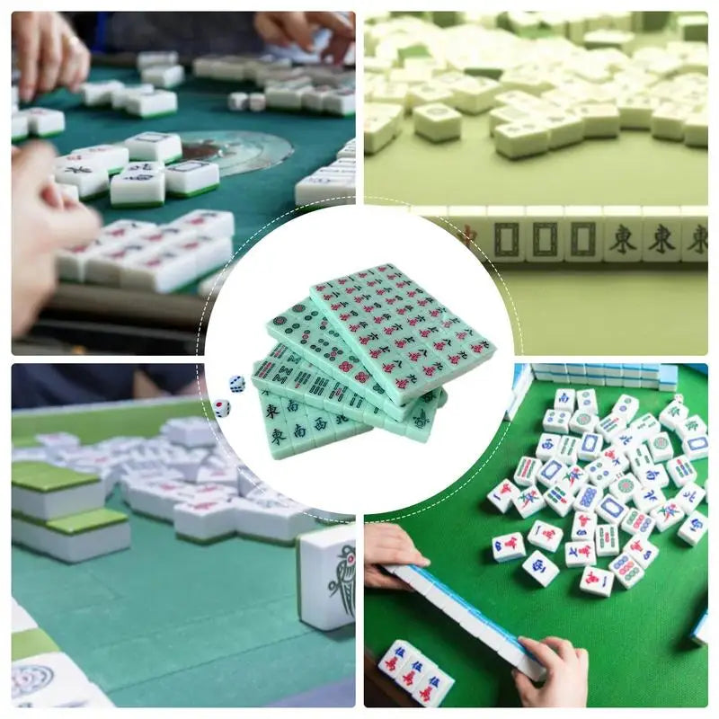 Portable Mini Mahjong Set For Travel And Camping Fun