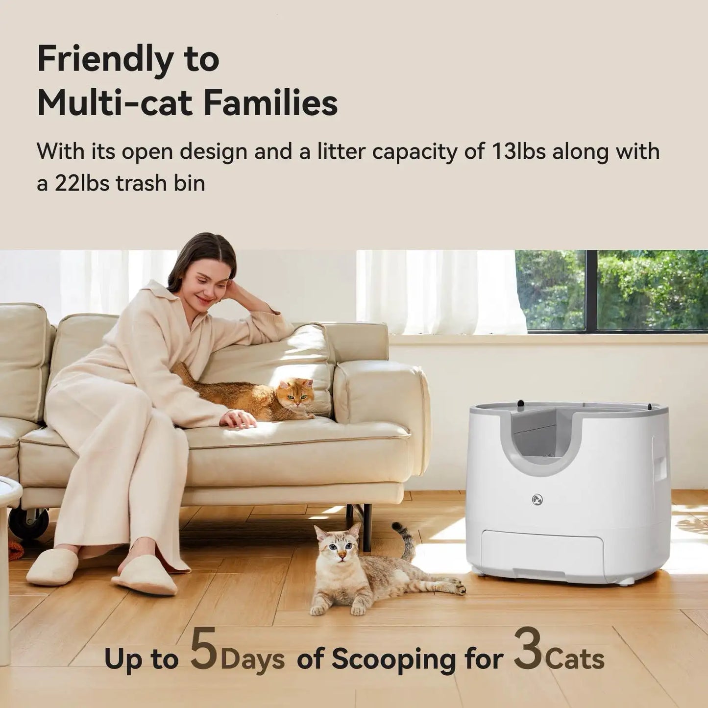 Furoomate Automatic Self Cleaning Cat Litter Box For Hygienic Freshness