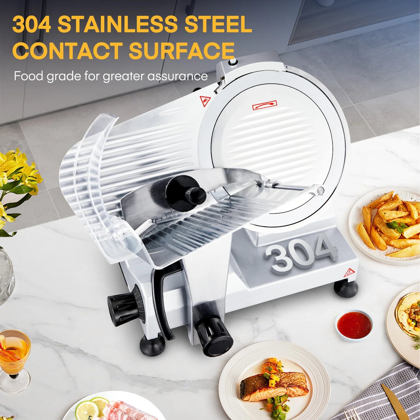 12-Inch Electric Meat and Deli Slicer with Adjustable Thickness