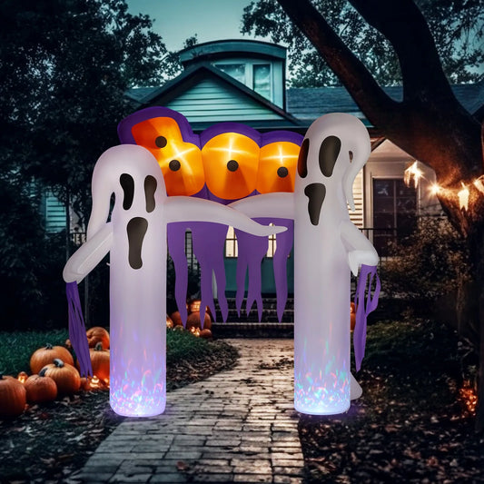 Halloween Inflatable Ghost Arch Decoration With LED Lights