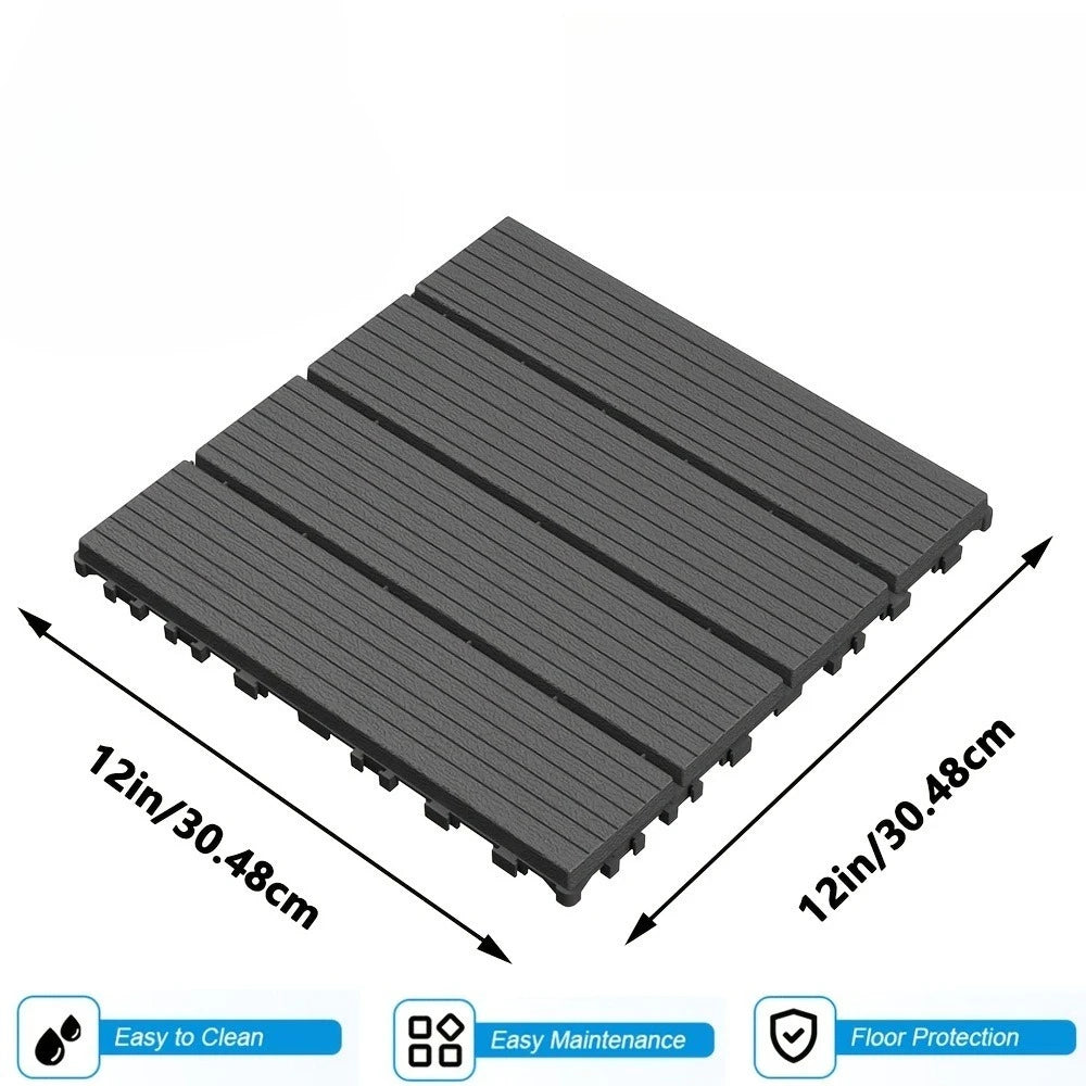 Interlocking Plastic Deck Tiles For Outdoor Patios And Balconies