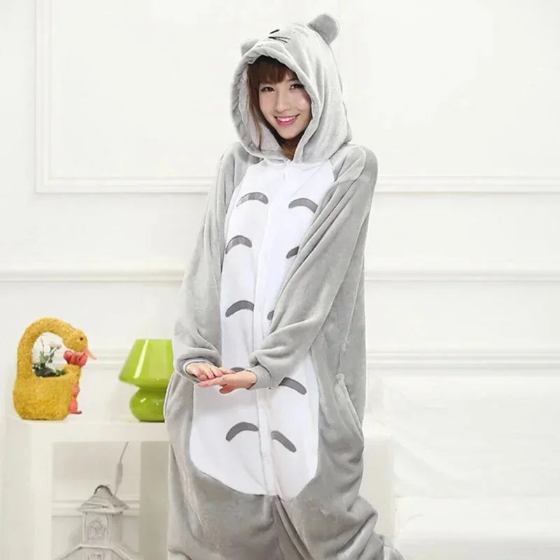 Totoro Animal Kigurumi Pajama Set Hooded Unisex Onesie
