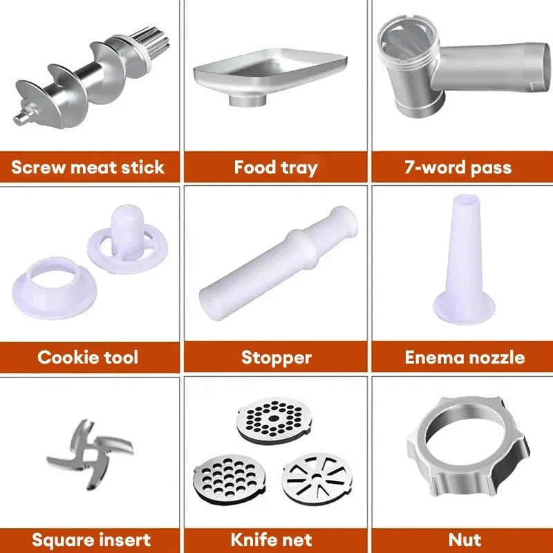 Heavy Duty Electric Meat Grinder With Blades And Sausage Stuffer