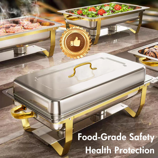 Stainless Steel Chafing Dishes Buffet Set For Catering And Events