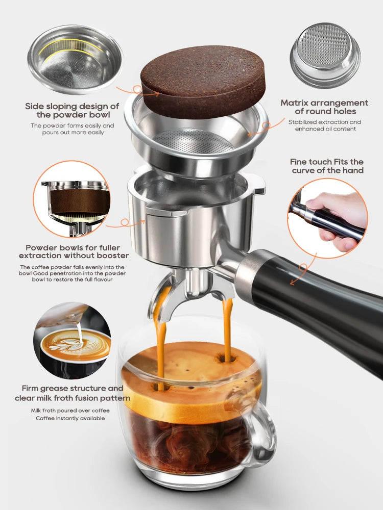 HiBREW H10A 20-Bar Semi-Automatic Espresso Machine