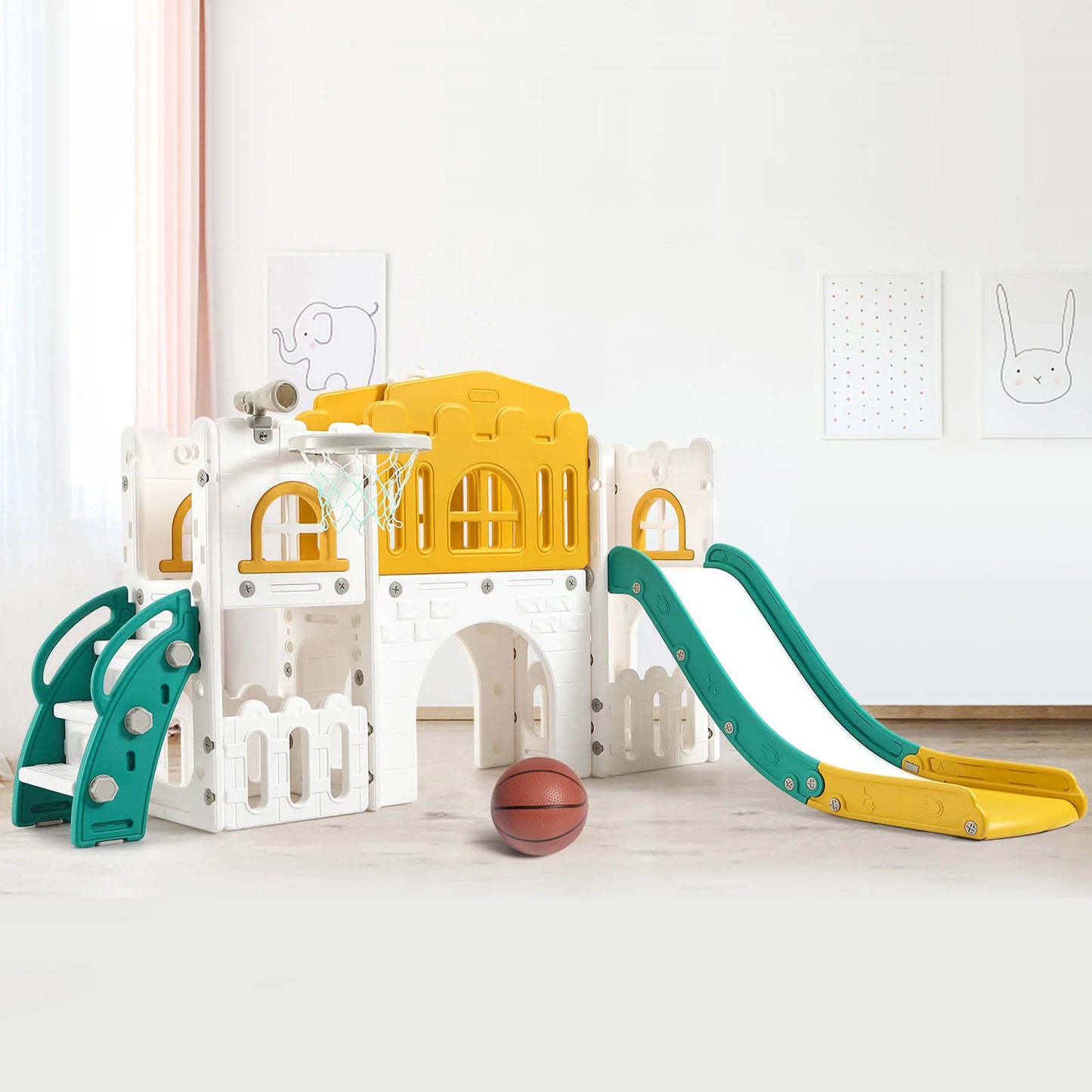 Eight In One Toddler Slide Indoor Playground Playset