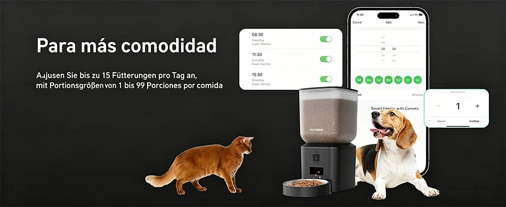 Nityers Smart Cat Feeder With 1080p Camera And 5G WiFi