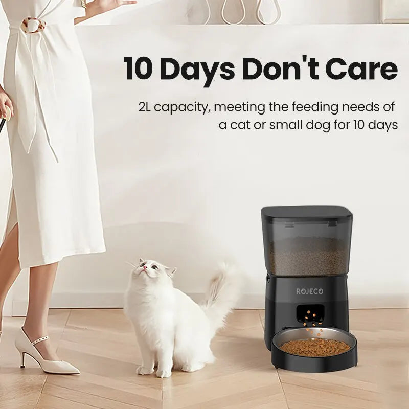Rojeco Automatic Pet Feeder For Cats With Smart Control
