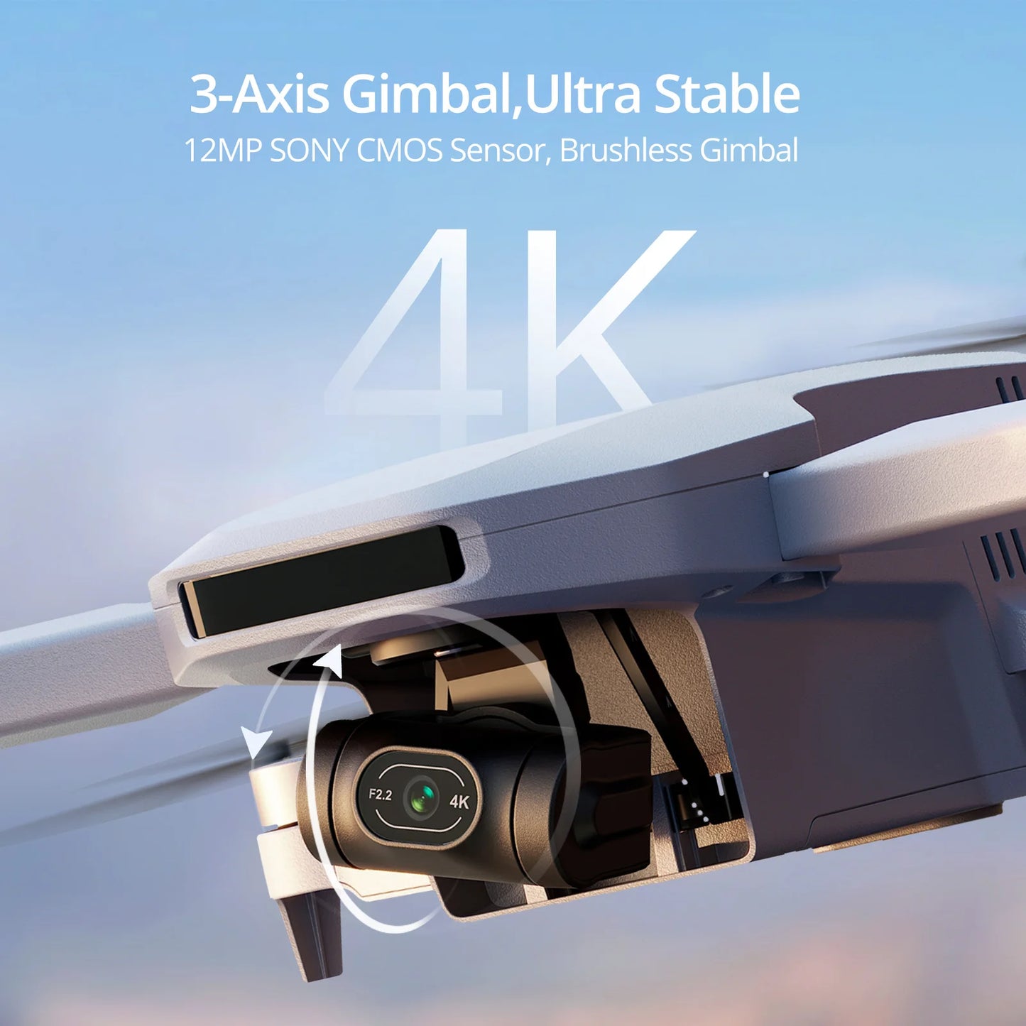 Potensic 4K GPS Drone with 3-Axis Gimbal for Beginners