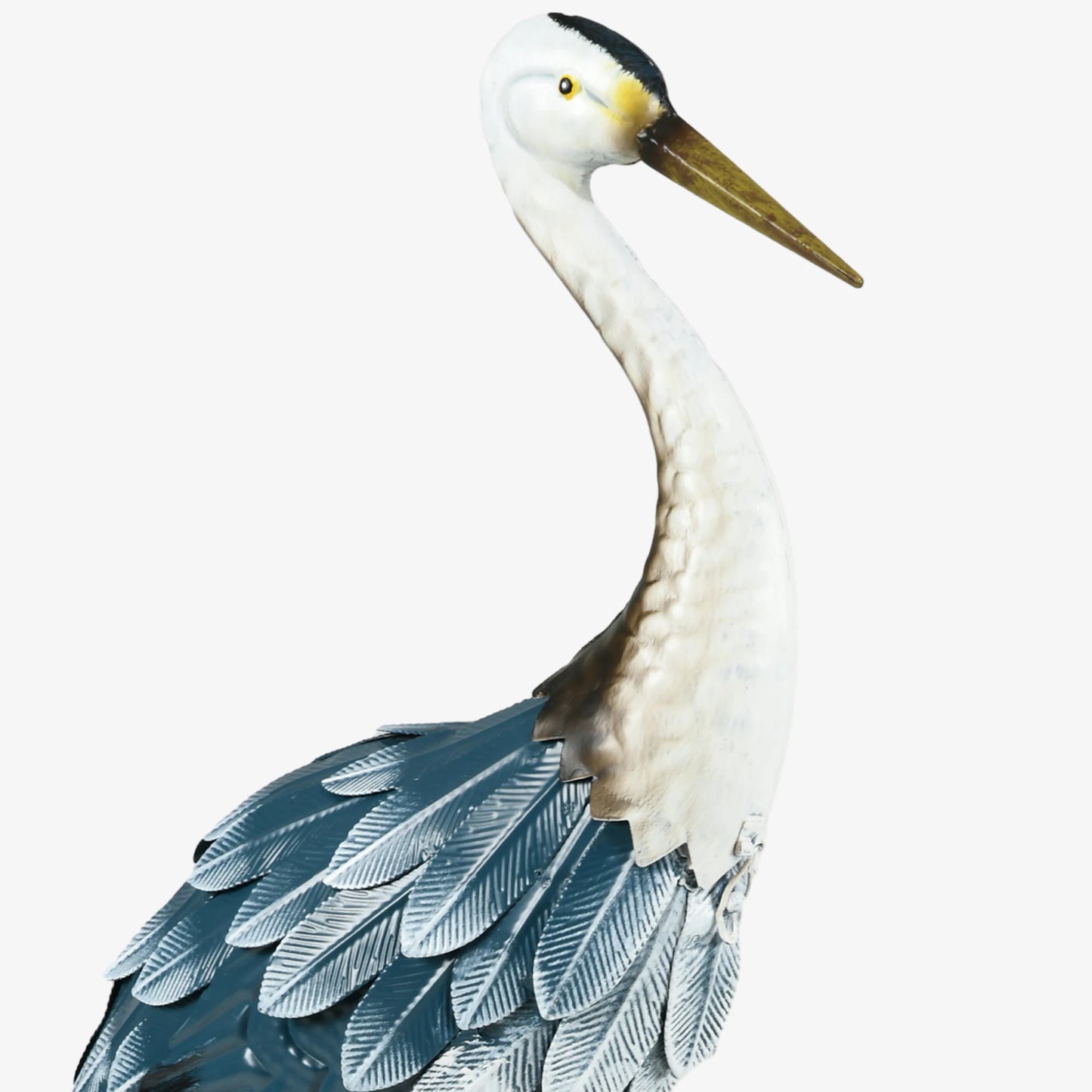 Heron Garden Statue With Stakes Metal Standing Ornament